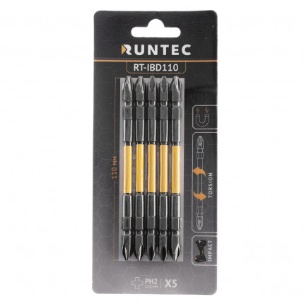 Фото Бита ударная двусторонняя Runtec РН2/РН2*110мм    Н6.35  RT-IBD110