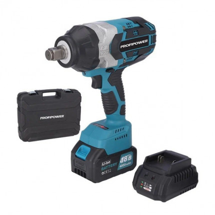 Фото Аккум.гайковерт бесщ.ударный ProfiPower DTD-18B 1330Hm аккум.4,0Ач-1шт+з/у Е0123
