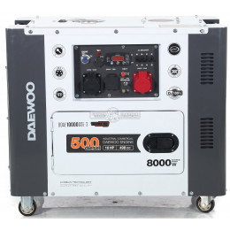 Генератор дизельный DDAE 10000DSE-3 DAEWOO 8,0/7,2кВт-400В,8,0/7,2кВт-220В,16лс,15л,эл.запуск,эл.дисплей,пов.колеса,разъем ATS,кожух,удлинитель 3м 4х220В/16А