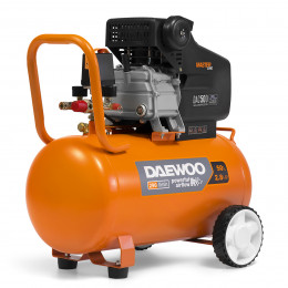 Компрессор поршневой DAC 50D DAEWOO 50л, 290 л/мин, 8 бар, прямой привод,вес 30 кг. + Комплект из 4-х аксессуаров