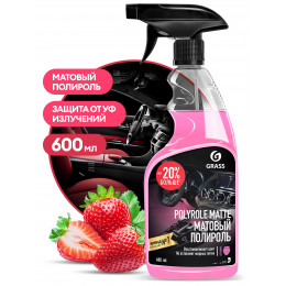Полироль пластика мат."Polyrole Matte" клубника 600 мл