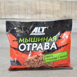 Отрава мышиная  "ALT" смесь гранулы+зерно 200гр