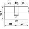 Механизм Стандарт MAX 80(40*40) SN 5кл перф. кл/кл 14790