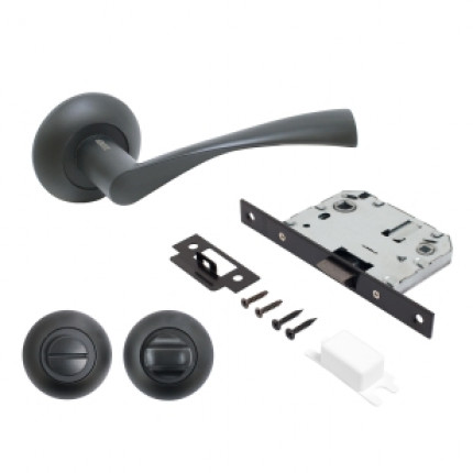 Фото Ручка Аллюр Оскар BL+L7050S BL+BK-R1 BL комп ручка+защ. с фикс.14674