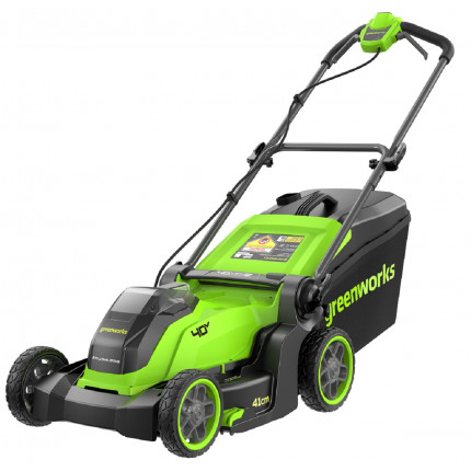 Фото Газонокосилка аккумуляторная Greenworks GD40LM411, 40V, бесщеточная, 41 см, без АКБ и ЗУ 2521007