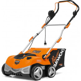 Скарификатор электрический DSC 2000E DAEWOO 2000Вт, 38 см, травосборник 55л., +10-5 мм, центральная регулировка 5 уровней, Вал с 16 ножами + Вал игольчатый