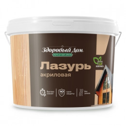 Деревозащ.сред. Здоровый дом Лазурь акрил Махагон 2,5л