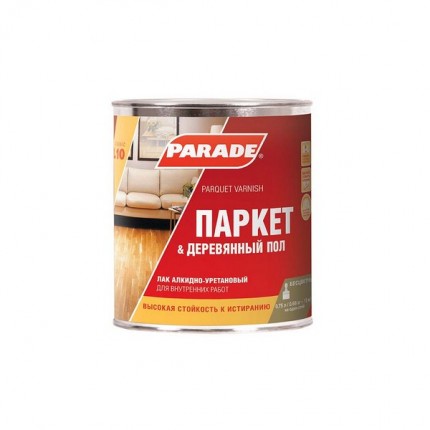Фото Лак паркетный алкид-уретан L10 PARADE п/матовый 0,75л