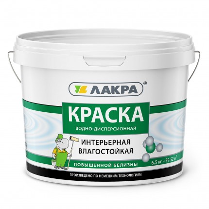 Фото Краска интерьер. влагост.  повыш.белизны (ведро) 3кг Л-С