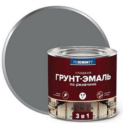 Фото Грунт-эмаль 3 в 1 PROREMONTT серая 1,7 кг