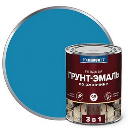 Фото Грунт-эмаль 3 в 1 PROREMONTT голубая 0,8кг