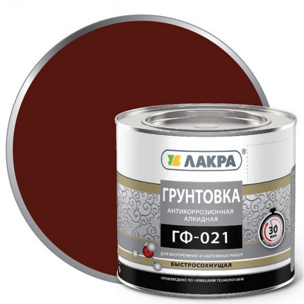 Фото Грунт ГФ-021 Быстросохнущий красно-кор. 1,8 кг