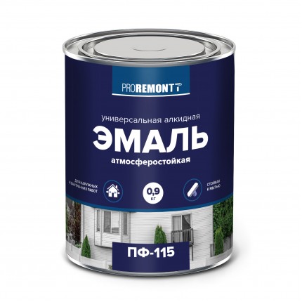 Фото Эмаль ПФ-115 PROREMONTT бел мат 0,9кг Л-С