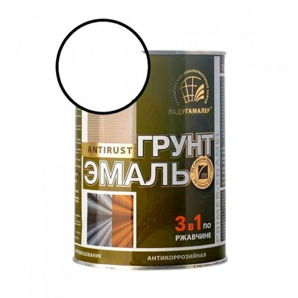 Фото Грунт-эмаль белая  0,9кг Радуга