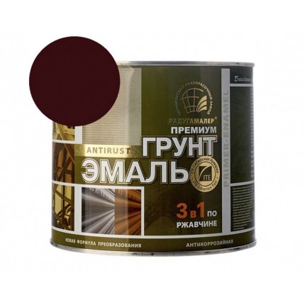 Фото Грунт-эмаль спелая вишня  2,7кг Радуга