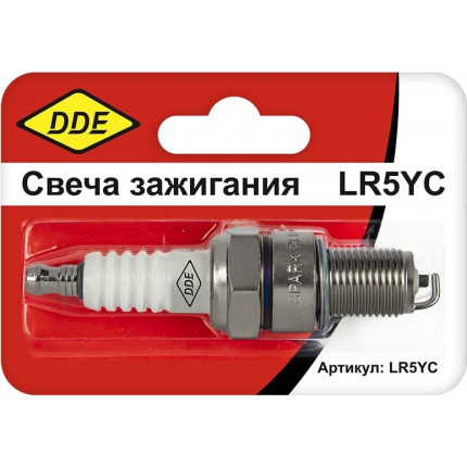 Фото Свеча зажигания DDE LR5YC (Champion RN9YC, Bosch WR7DC, NGK BPR6ES) все двигатели Robin-Subaru и Honda GX/GP16