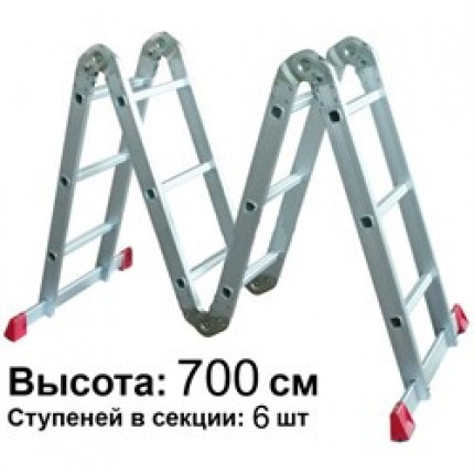 Фото Лестница-трансформер 4*6  НВ/ML 406/ST9732-06(19,6кг)