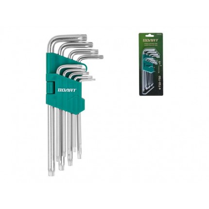Фото Набор ключей Torx T10-T50 9шт длинных ВОЛАТ 11020-09