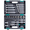 Набор инструментов, 1/2",  CrV, пластиковый кейс 31 предм.// STELS 14102