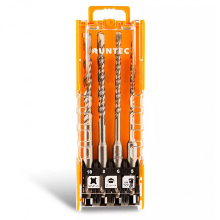 Фото Набор буров SDS-Plus Runtec  2Cutter  5,6,8,10*160,  4предмета  RT-RD2XN160