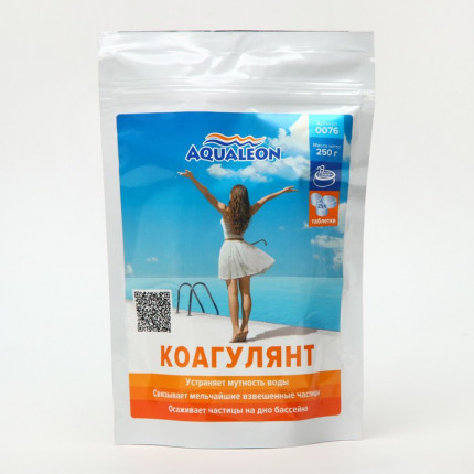 Фото Коагулянт БАССЕЙН БЕЗ МУТНОСТИ zip-lock 250г/табл. 25г д/очистк. воды