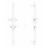 LM8063C Lemark стойка душевая 685мм, хром