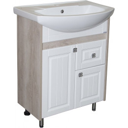 Тумба 65 "Версаль" белое дерево Mixline + умыв. Best-65