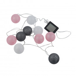 Садовая гирлянда на солнечной батарее USL-S-230/PM1800 COTTON BALLS-1 «Клубки». 10 светодиодов. Теплый белый свет. 1*АА Ni-Mh аккумулятор в/к. IP44. TM Uniel, шк 4690485189077