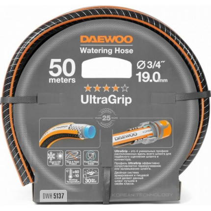 Фото Шланг UltraGrip  диаметром 3/4" (19мм), длина 50 м DWH 5137