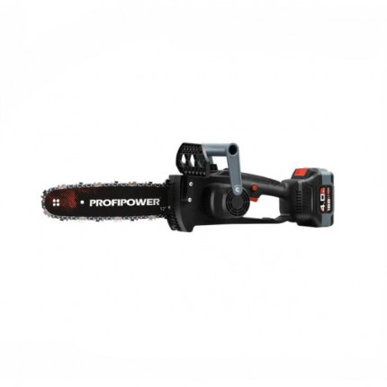 Фото Аккум.цепная пила ProfiPower MKDUC-18V (Li-ion-1шт, 4.0Ач, шина 12", 0-4500об/мин, цепь, З/У, в коробке) Е0114