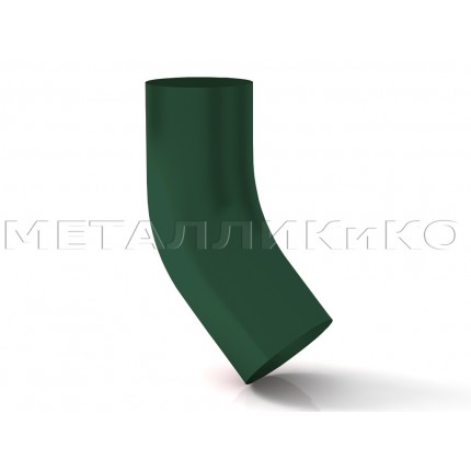 Фото Колено трубы штамп. д.100 оц. 0.50 (RAL 6005)