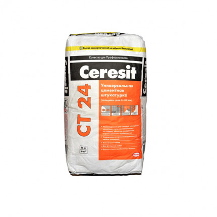 Фото Штукатурка Ceresit СТ24 25кг 1п-54м