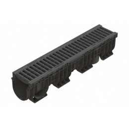 Лоток водоотводный PolyMax Basic ЛВ-15.21.22-ПП с решеткой комплект 0824082